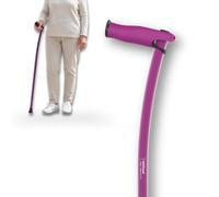 Bastone da Passeggio 100% Alluminio Aerospaziale Ergonomico e Leggero | Impugnatura Ergonomica Antitendinite, Impugnatura Regolabile, Design Elegante, Uomo e Donna, per Anziani | INDESmed