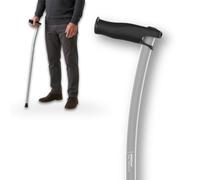 Bastone da Passeggio 100% Alluminio Aerospaziale Leggero (Grigio, S)