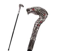 Bastone da Passeggio a Forma di Serpente Dagli Occhi Rossi, Bastone da Passeggio di Lusso per Uomo e Donna, Scettro Antiscivolo Rimovibile, Festa Vintage per Cosplay, 93 Cm