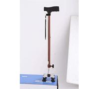 Bastone da passeggio a piedi con pali delle stampelle-con piccola base a 4 gambe-bastone da passeggio leggero in acciaio facile e smart a portata di ginnastica