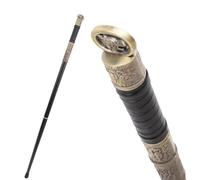 Bastone da Passeggio Alla Moda con Manico a Forma di Drago in Rame, Bastone Antiscivolo Rimovibile in Due Pezzi per Anziani e Persone con Mobilità Ridotta 38 Pollici(Copper black)