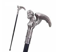 Bastone da passeggio Angel Head - Ausilio per la mobilità staccabile filettato a 3 sezioni con impugnatura regale, supporto regolabile e portatile per anziani, 36,6 pollici