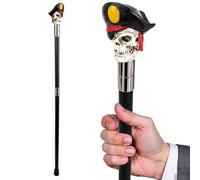 Bastone da Passeggio Artigianale in Resina, Bastone Decorativo con Teschio | 94 cm, elegante da uomo, bastone da cosplay, pastorale, antiscivolo, impugnatura ergonomica