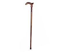 Bastone da passeggio artistico con testa intagliata in legno, stampelle vintage per feste e uso quotidiano, con impugnatura antiscivolo, lungo 90 cm, accessorio per cosplay