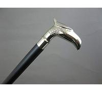 Bastone da passeggio bastone da passeggio con argentato Aquila Knauf, nero Colpo