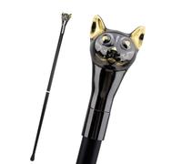 Bastone da Passeggio Cat Gentleman Kitten, Bastone Antiscivolo Rimovibile in Due Pezzi per Anziani e Persone con Mobilità Limitata 36 Pollici(Black gold)