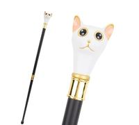 Bastone da Passeggio Cat Gentleman Kitten, Bastone Antiscivolo Rimovibile in Due Pezzi per Anziani e Persone con Mobilità Limitata 36 Pollici(White)