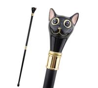 Bastone da Passeggio Cat Gentleman Kitten, Bastone Antiscivolo Rimovibile in Due Pezzi per Anziani e Persone con Mobilità Limitata 36 Pollici(Black)