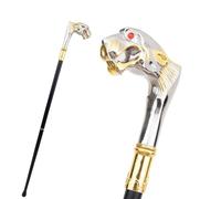 Bastone da Passeggio con Drago Bianco e Oro e Occhi Rossi, Elegante Bastone Decorativo per Gentiluomini, per Cosplay con Impugnatura a Forma di Croce 91 Cm