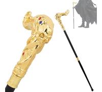 Bastone da Passeggio con Scheletro di Polpo Dorato, Decorativo Antiscivolo, Bastone da Cerimonia Decorato, Elegante Accessorio Cosplay per Adulti 94 Cm