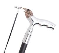 Bastone da Passeggio con Testa D'aquila Bianca, Elegante Bastone Decorativo per Gentiluomini, per Cosplay con Impugnatura a Forma di Croce Lunghezza 94 Cm