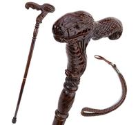 Bastone da Passeggio con Testa di Serpente in Legno, Bastone da Passeggio