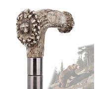 Bastone da Passeggio in Lega di Alluminio per Alpinismo e Orso per Uomini e Donne, Bastone in Metallo Decorato Gotico con Impugnatura Ergonomica per Anziani