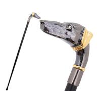 Bastone da Passeggio in Lega di Alluminio per Cani, Bastoni Decorativi di Lusso per Feste da Uomo e da Donna, Antiscivolo 93 Cm(Black gold)