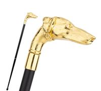 Bastone da Passeggio in Lega di Alluminio per Cani, Bastoni Decorativi di Lusso per Feste da Uomo e da Donna, Antiscivolo 93 Cm(Gold)