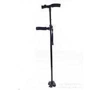 Bastone da passeggio in lega di alluminio pieghevole bastone da passeggio leggero bastone da passeggio per anziani telescopico a quattro zampe con lampada antiscivolo sicuro affidabile (verde militare)