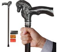 Bastone da passeggio in legno con manico intagliato a mano, regalo fatto a mano, stile vintage
