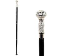 Bastone da passeggio in legno da uomo, manico in ottone su bastoncini di palissandro indiano, bel regalo per padre, nonno, compleanno, anniversario (stile 2)