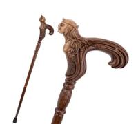 Bastone da passeggio in legno, intagliato a mano Principe