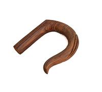 Bastone da passeggio in legno intagliato maniglia mezza tornito