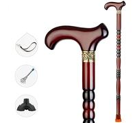 Bastone da Passeggio in Legno per Uomini E Donne, Stampelle Antiscivolo, Ausili per la Mobilità Equilibrata, Bastone da Passeggio Leggero e Resistente (Dimensioni : 85cm)