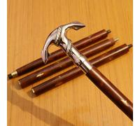 Bastone da passeggio in legno stile vintage con finitura lucida fatta a...