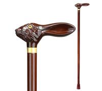 Bastone da passeggio in legno stile vintage, uomini e donne, manico in stile coniglio, Palissandro brasiliano, Base in gomma, Leggero E Resistente Design. (Altezza 165-166 cm [Lunghezza 86 cm])