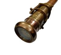 Bastone da passeggio in legno Telescopio Bussola Cannocchiale antico...