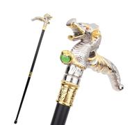 Bastone da Passeggio In oro Bianco con Drago Che Regge Una Sfera, Elegante Bastone Decorativo per Gentiluomini, per Cosplay con Impugnatura a Forma di Pomo 93 Cm