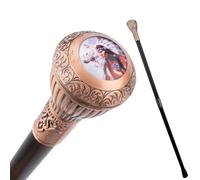 Bastone da Passeggio in Rame Rosso con Lupo, Bastone Decorato con Lupo, Antiscivolo e Smontabile, per Collezioni Cosplay e Decorazioni 90 Cm