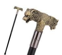Bastone da Passeggio in Resina con Lupo a Due Teste Giallo, Bastone da Passeggio di Lusso per Uomo e Donna, Scettro Antiscivolo Rimovibile, Cospaly Vintage Party 92 Cm