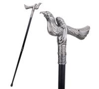Bastone da Passeggio in Stile Britannico con Manico a Forma di Pavone, Elegante Bastone Dritto Impreziosito da Gioielli, per Uomo e Donna, Come Accessorio per Costumi e Cosplay