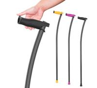 Bastone da passeggio INDESmed in fibra di carbonio al 100%, ultraleggero, ortopedico, ergonomico, regolabile - Progettato e prodotto in Spagna. (Nero, M (165-175cm))