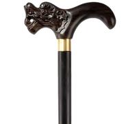 Bastone da passeggio intagliato a forma di testa drago/fenice for uomo e donna, bastone for mobilità in legno Omic, cuscinetto antiscivolo for i piedi(A,77Cm(Use Height 145 150Cm))