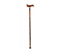 BASTONE DA PASSEGGIO PER ANZIANI DISABILI LEGNO MARRONE LUNGHEZZA 90CM