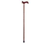 Bastone da passeggio per uomo anziano antiscivolo per uso domestico in canna di legno Stampelle con manico lungo Bastone da passeggio per cestino per anziani