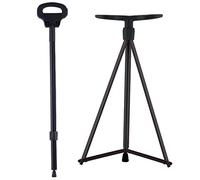 Bastone da passeggio pieghevole con sedile per sedia, leggero, base antiscivolo, per viaggi e alpinismo, accessorio esterno unisex