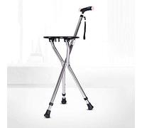 Bastone da passeggio pieghevole in alluminio, regolabile in altezza, sgabello portatile per anziani,