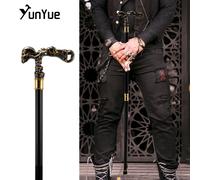 Bastone da passeggio Steampunk con teschio in oro nero Bastone da passeggio decorativo alla moda Cospaly Bastone da passeggio alla moda per feste vintage gotiche