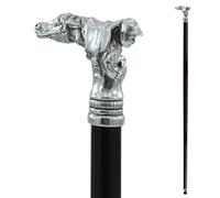 Bastone da passeggio testa cavallo e fantino in legno personalizzato per uomo donna | Bastone per anziani per camminare lusso e da collezione | Cavagnini