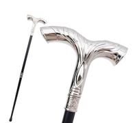Bastone da Passeggio Vichingo Mjolnir - Ausilio per la Mobilità Ispirato al Dio Norreno Thor Hammer, Supporto Robusto e Unico per Guerrieri Anziani