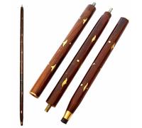 Bastone da passeggio vintage in legno ottone 3 pieghe solo per manico in cann...