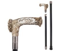 Bastone da Passeggio Vintage Radice Albero Lupo in Resina - 94 cm, in Acciaio Elegante Gentiluomo per Cosplay, Arredamento Rustico & Uso Esterno