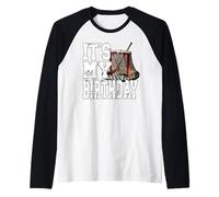 Bastone da Pattinaggio Speciale per Giocatori di Hockey It's My Birthday Maglia con Maniche Raglan