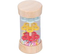Bastone da pioggia per bambini in legno, tubo a sonaglio agitatore per bastone da pioggia con perline colorate Gocce di Creatore di musica Strumento uditivo sensoriale giocattolo per bambino