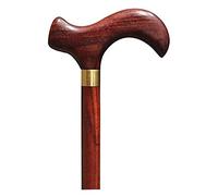 Bastone da trekking in legno naturale - Bastone da passeggio in legno massello resistente con intaglio fine per anziani, regalo essenziale per anziani