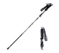 Bastone da trekking pieghevole con manico dritto, bastoncino da trekking telescopico portatile for esterni, bastoncino da passeggio leggero speciale(Black,Short Style)