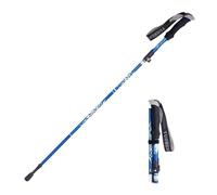 Bastone da trekking pieghevole con manico dritto, bastoncino da trekking telescopico portatile for esterni, bastoncino da passeggio leggero speciale(Dark Blue,Long Style)
