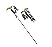 Bastone da trekking pieghevole con manico in sughero, leggero e portatile, bastone da passeggio for escursioni all'aria aperta e arrampicata(Black)