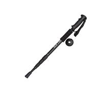 Bastone da trekking telescopico ammortizzante con impugnatura a T, impugnatura dritta, for escursionismo all'aperto e arrampicata, ginocchiera antiscivolo, bastone da passeggio professionale(Black,M)